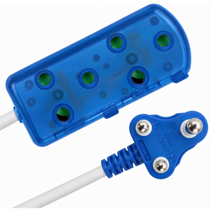 Ellies 2 Way Light Duty Coloured Extension Lead -3M