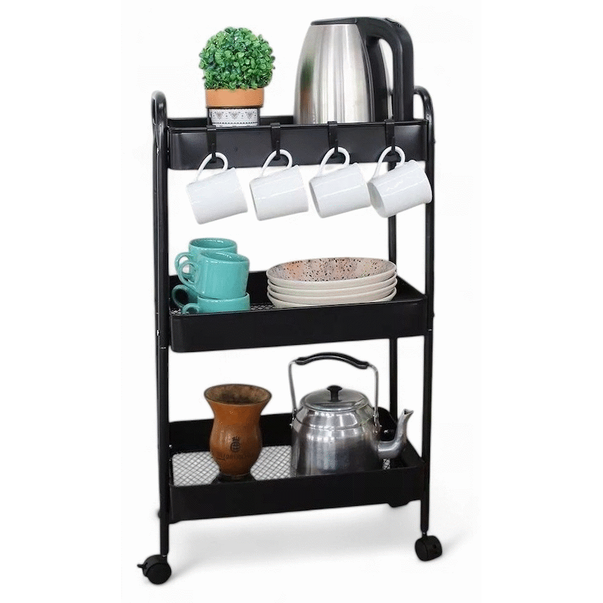 Everfurn Perth Rolling Cart - White