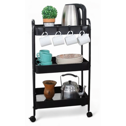 Everfurn Perth Rolling Cart - White