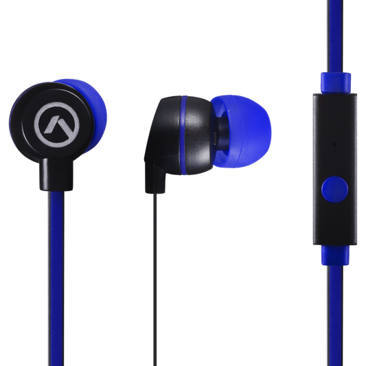 Amplify Vibe Series Earphones with Mic - Black and Blue