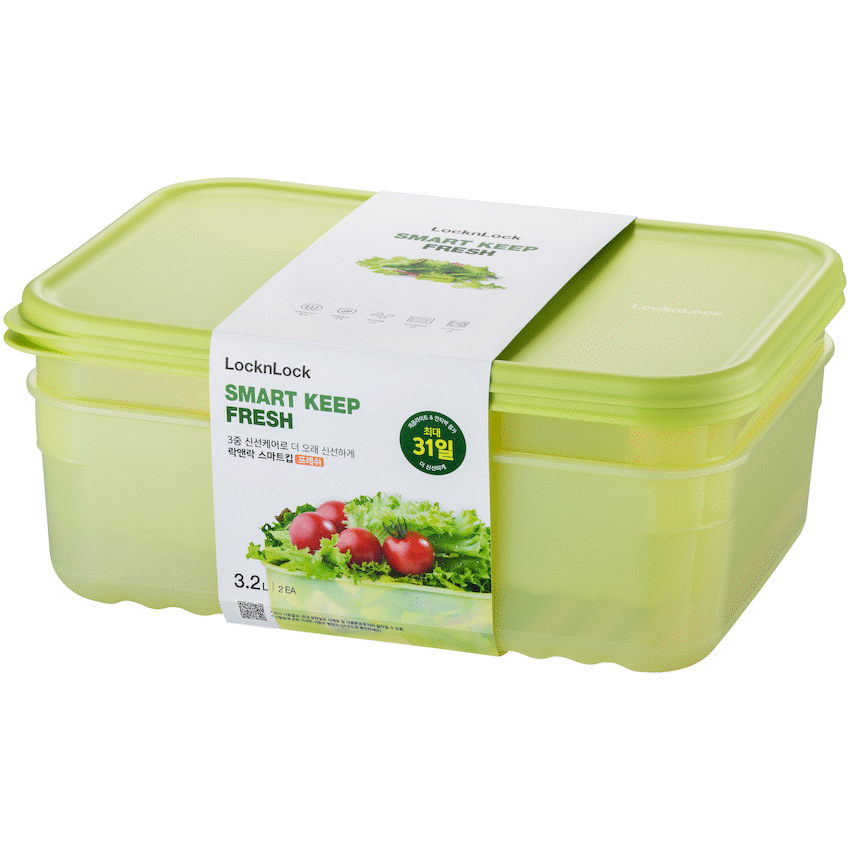 LocknLock Fresh Block rect 3.2lt 2pce ( Order in Qty of 6)