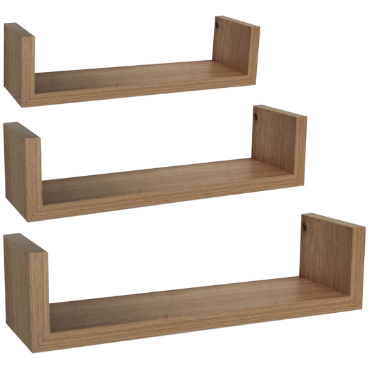 Everfurn Sabrina Floating Wall Shelves - Set of 3