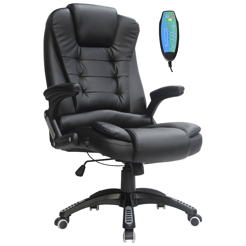 Everfurn Auto High Back Massage Function Office Chair