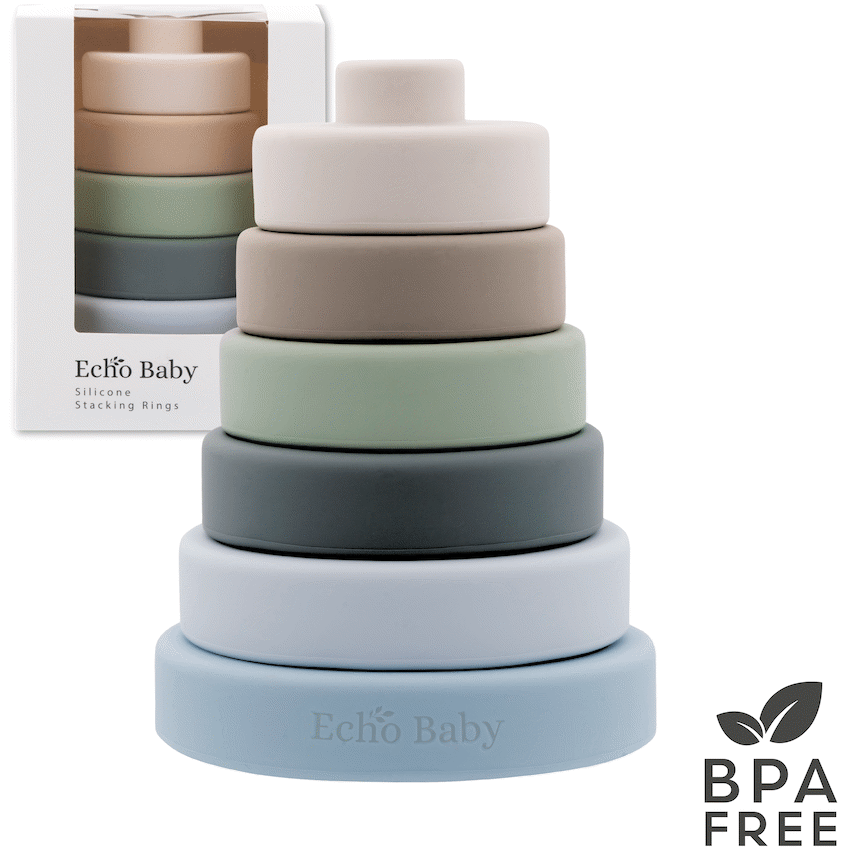 Echo Baby Silicone Stacking Rings - Ocean