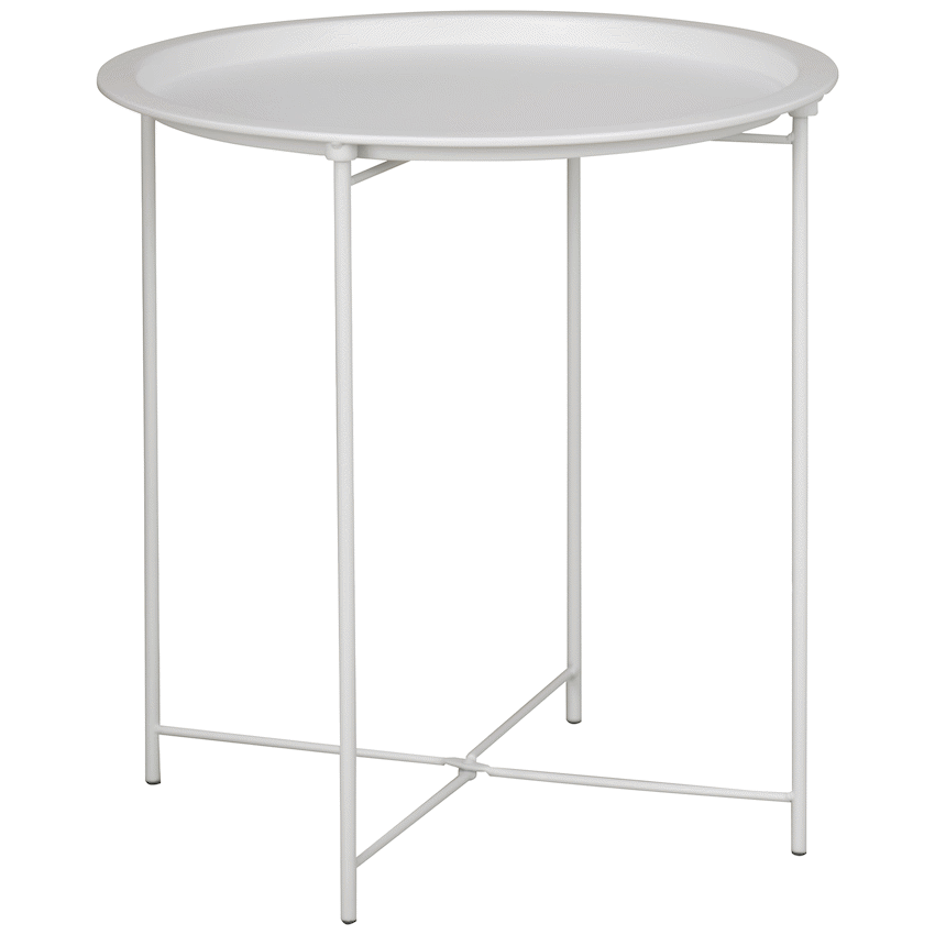 Everfurn Nala Side Table White, Painted MDF, Steel Frame, 2 Pack