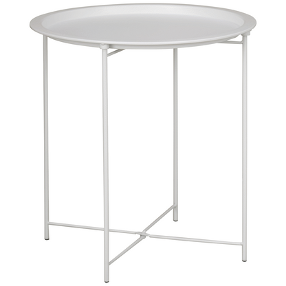 Everfurn Nala Side Table White, Painted MDF, Steel Frame, 2 Pack