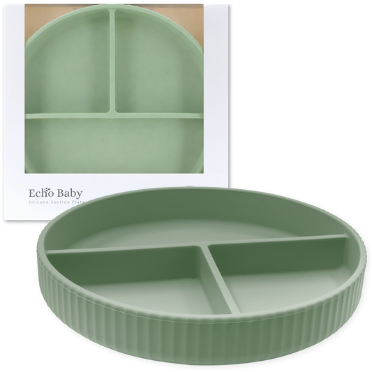 Echo Baby Silicone Suction Plate - Sage