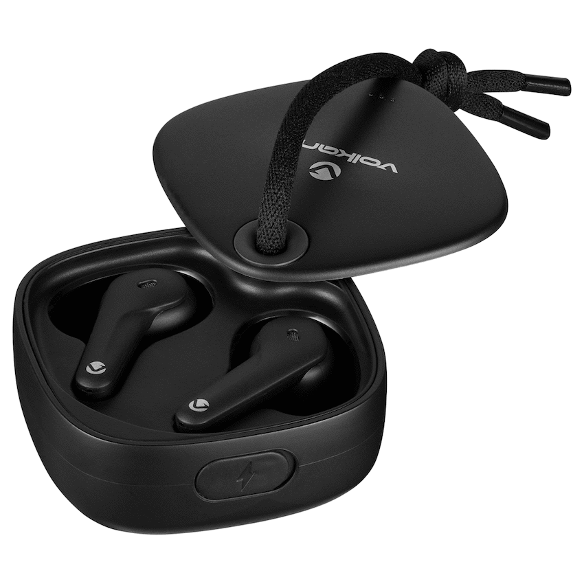 Volkano Ore Series True Wireless Earphones with Charging Case - Black