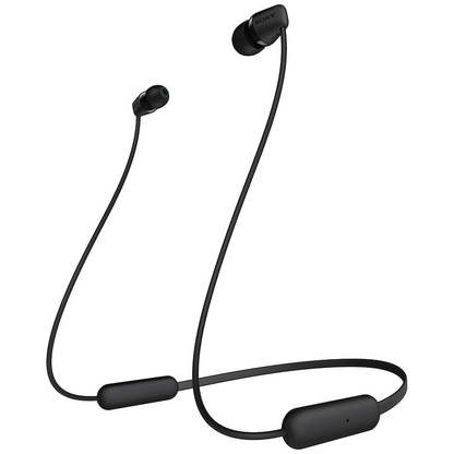 Sony WI-C200 (Black) Wireless Earphones with magnetic housing and matte finish