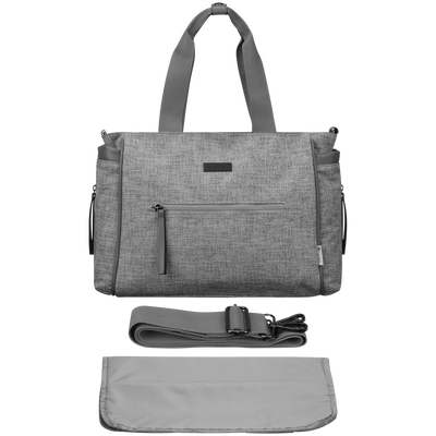 Totes Babe Luna Diaper Shoulder Bag Light Grey