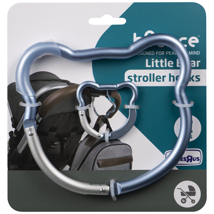 Bounce Stroller Hook 2pk Bear Blue