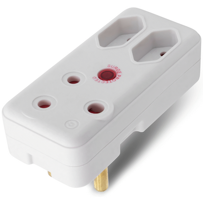 Switched 3-Way Medium Surge Adaptor - White