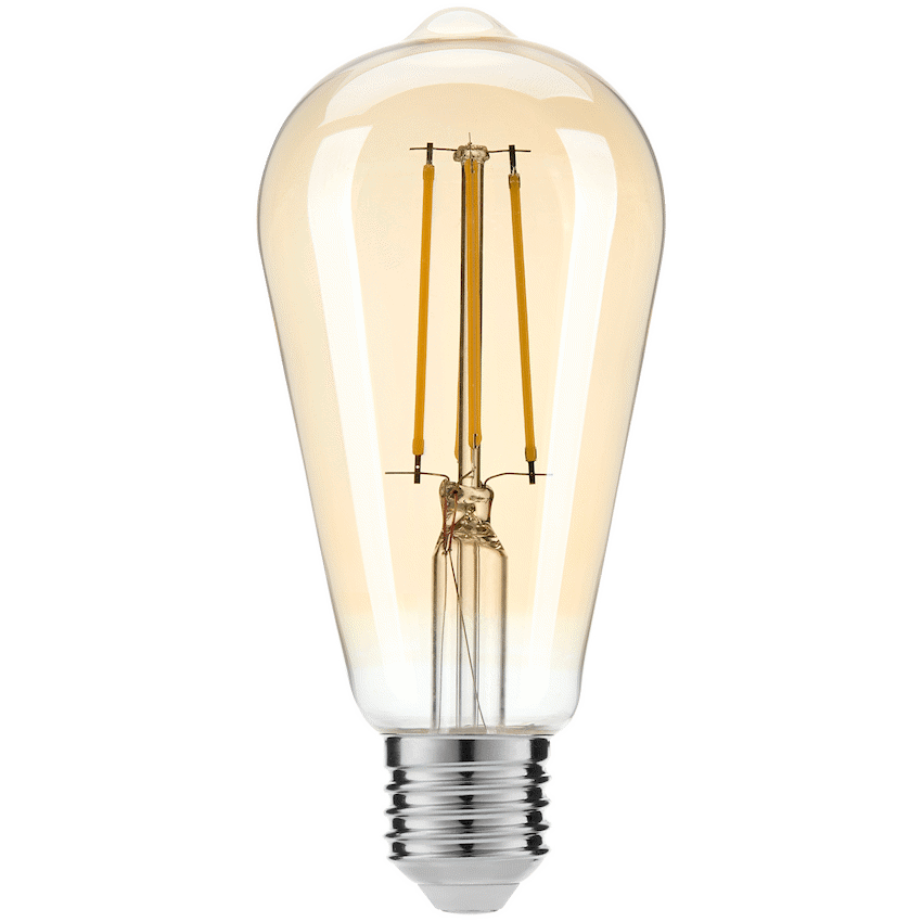 Switched 4W ST64 Amber LED Filament Bulb - E27 - WW