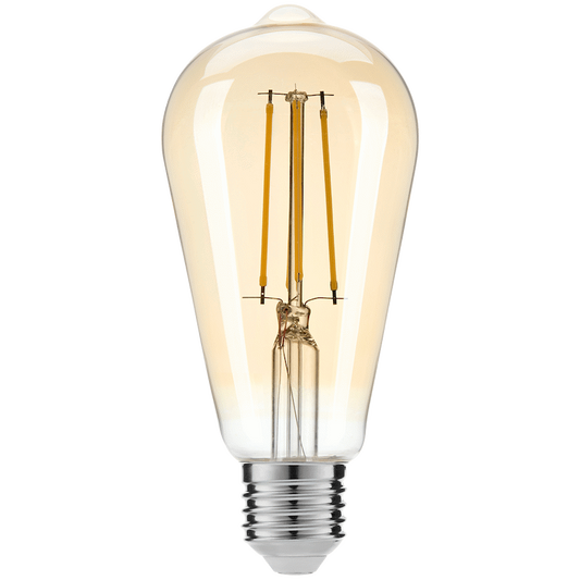 Switched 4W ST64 Amber LED Filament Bulb - E27 - WW