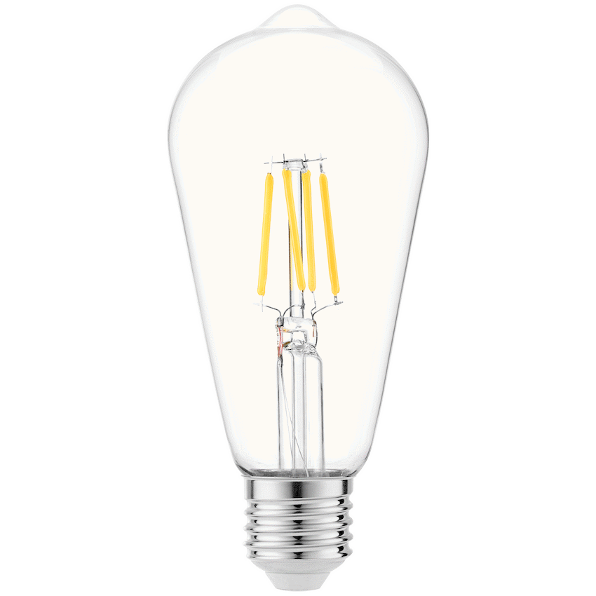 Switched 4W ST64 Clear LED Filament Bulb - E27 - WW