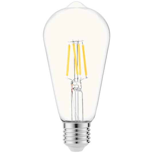 Switched 4W ST64 Clear LED Filament Bulb - E27 - WW
