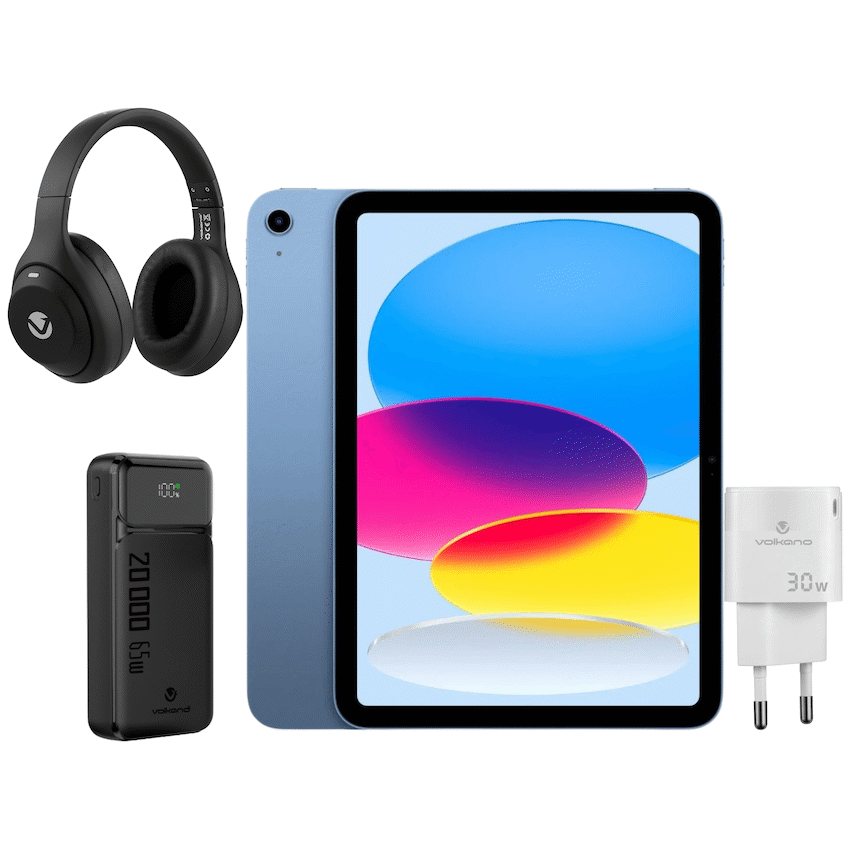 MD4A4QA/A - 11-inch iPad Wi-Fi | 128GB - Blue Headphone+Charger+Powerbank