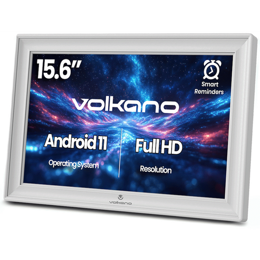 Volkano Agenda Series Smart Calendar and Digital Photo Frame 15.6" - White