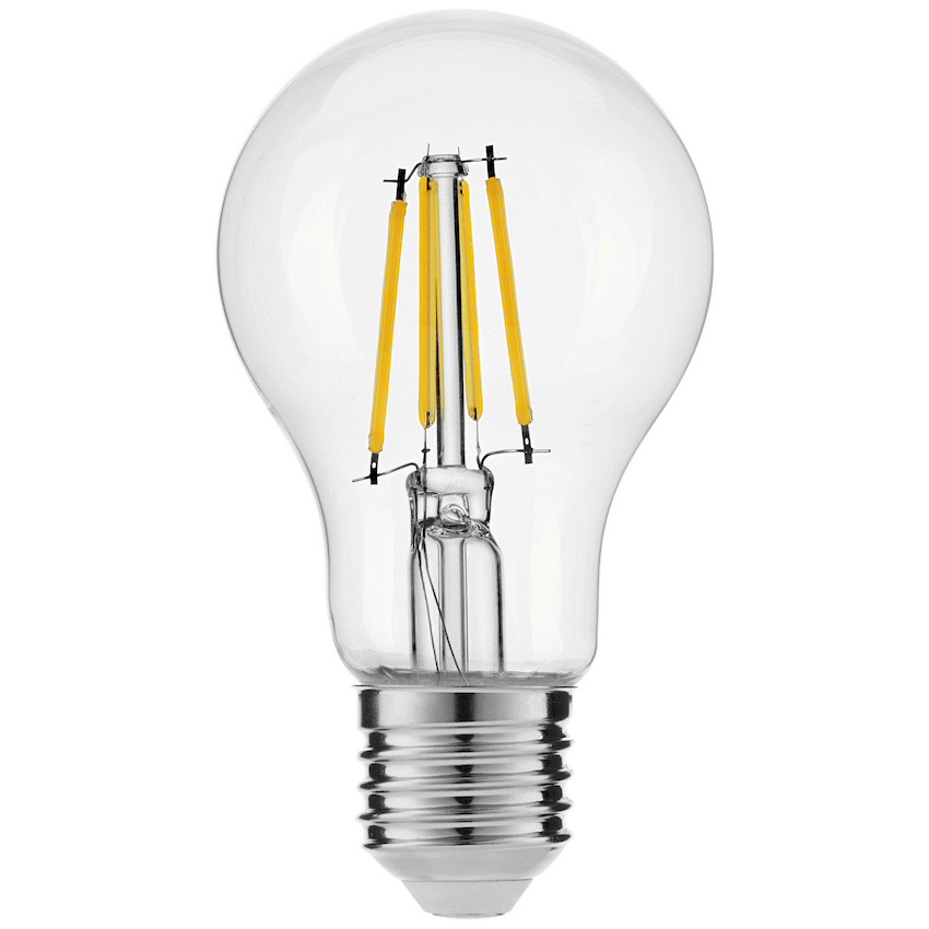 Switched 4W A60 Clear LED Filament Bulb - E27 - CW