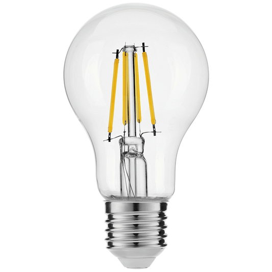 Switched 4W A60 Clear LED Filament Bulb - E27 - CW