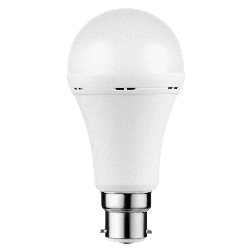 Switched 9w A60 Rechargeable LED Light Bulb - B22 - Warm White