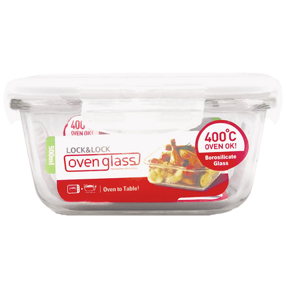 LocknLock Euro Glass container sq. 500ml ( Order in Qty of 6)