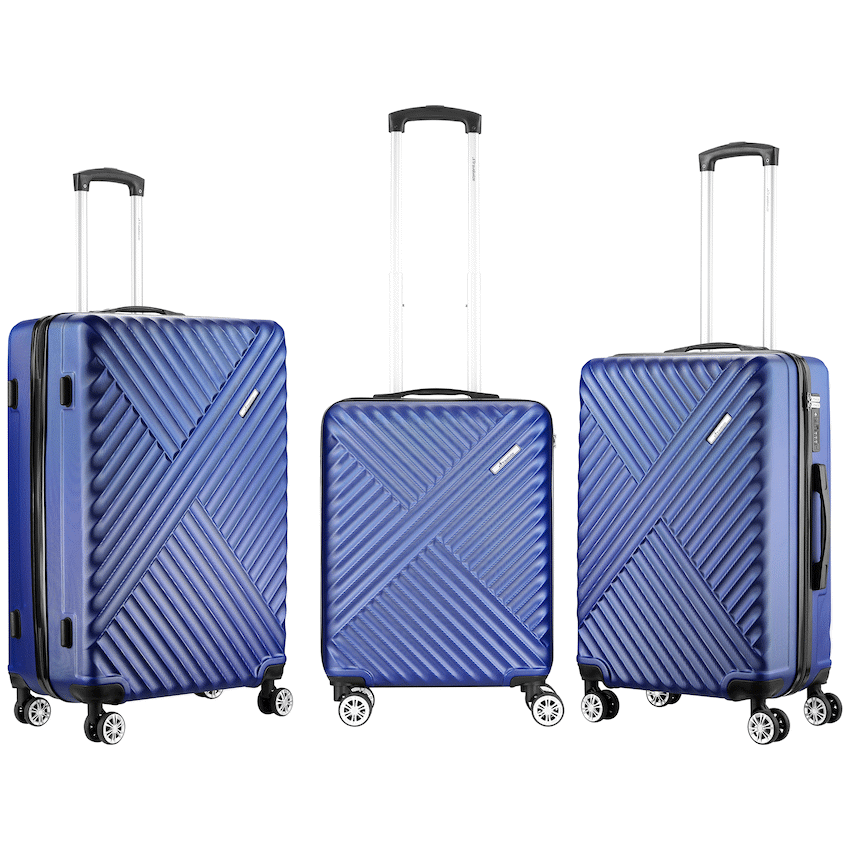 Travelwize Astra ABS 4-Wheels Spinner 3Pc Luggage Set Navy