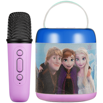 Disney Frozen Cylinder Karaoke Speaker with Bluetooth Microphone