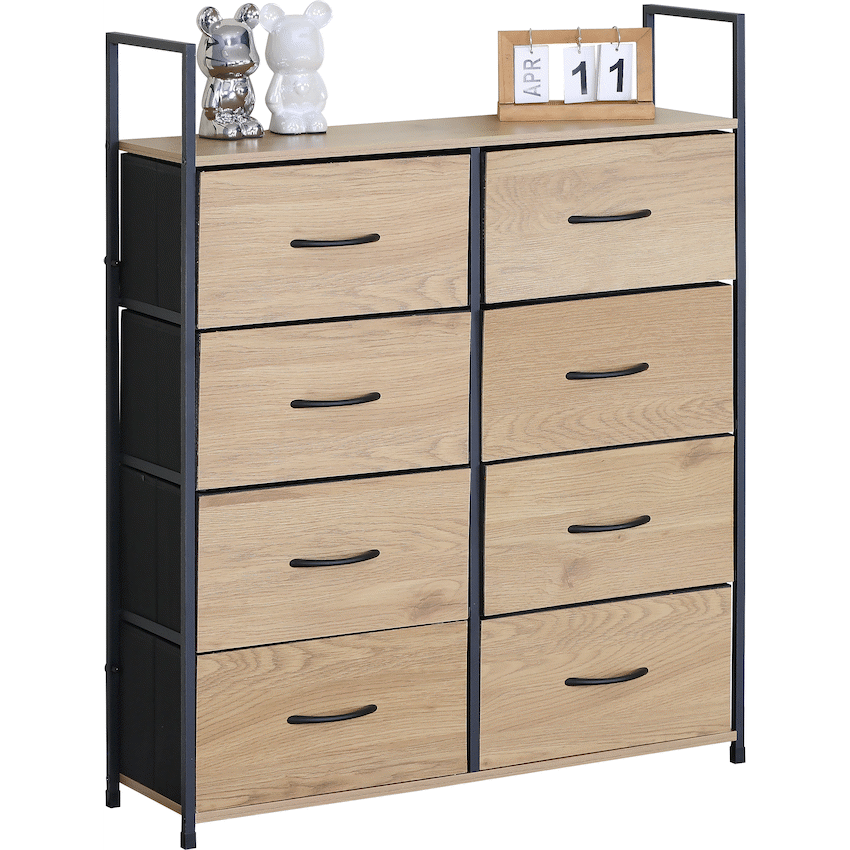 Everfurn Zira Wardrobe Large - Oak