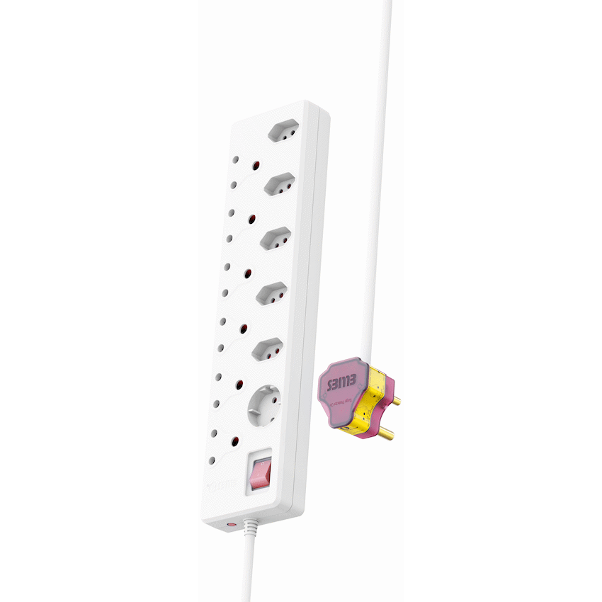 Ellies 12 way High Surge Multiplug 0.5M - WT