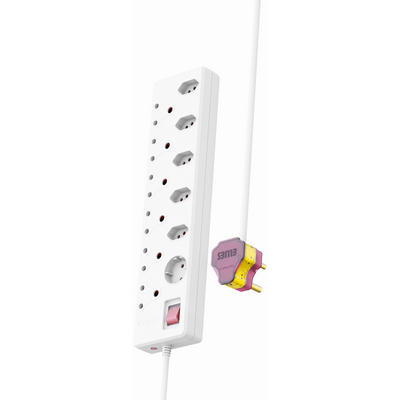 Ellies 12 way High Surge Multiplug 0.5M - WT