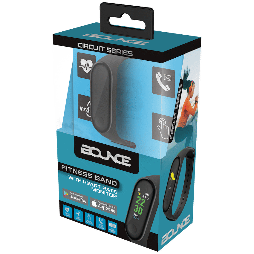 Bounce Circuit Series Activity Band with Heart Rate Monitor - Black (PDQ of 10)
