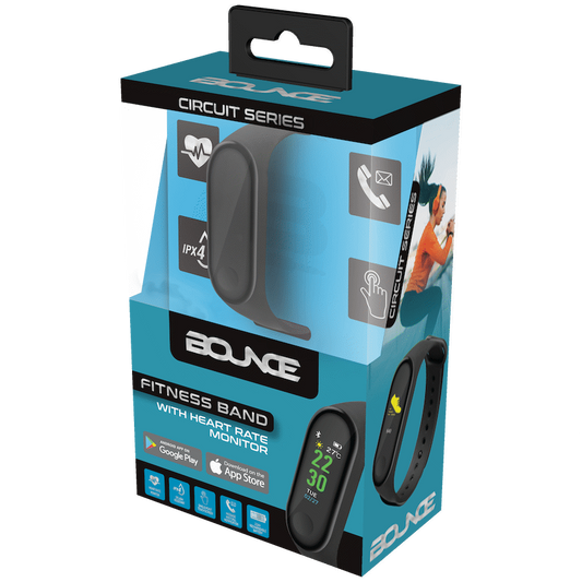Bounce Circuit Series Activity Band with Heart Rate Monitor - Black (PDQ of 10)