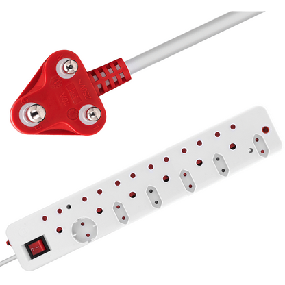 Ellies 12-Way Surge Multiplug - 0.5M WT