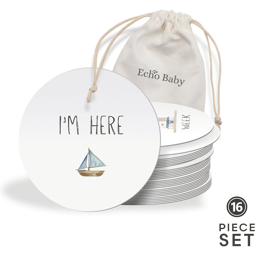 Echo Baby Milestone Cards - Nautical