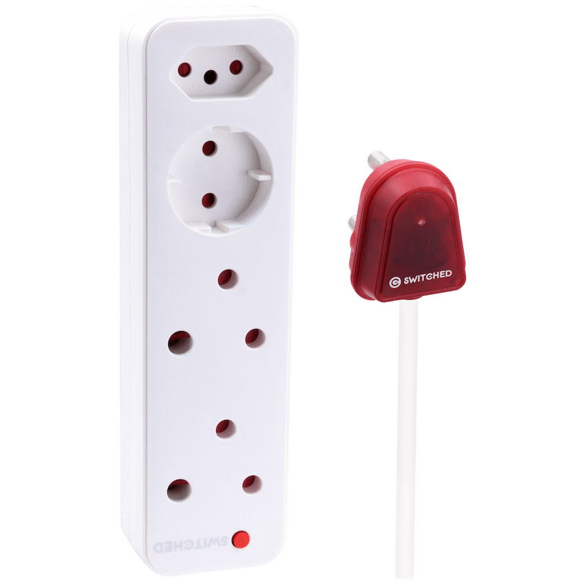 Switched High Surge 4-Way Multiplug 5m 1140J