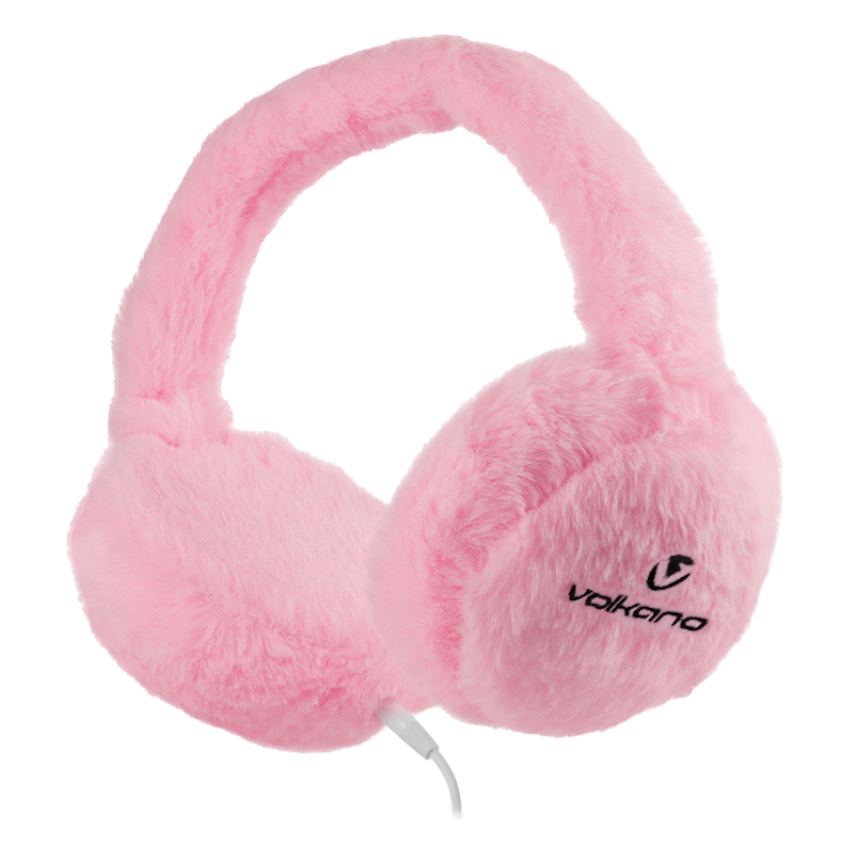 Volkano Kids Llama Series Wired Headphones with Case - Pink