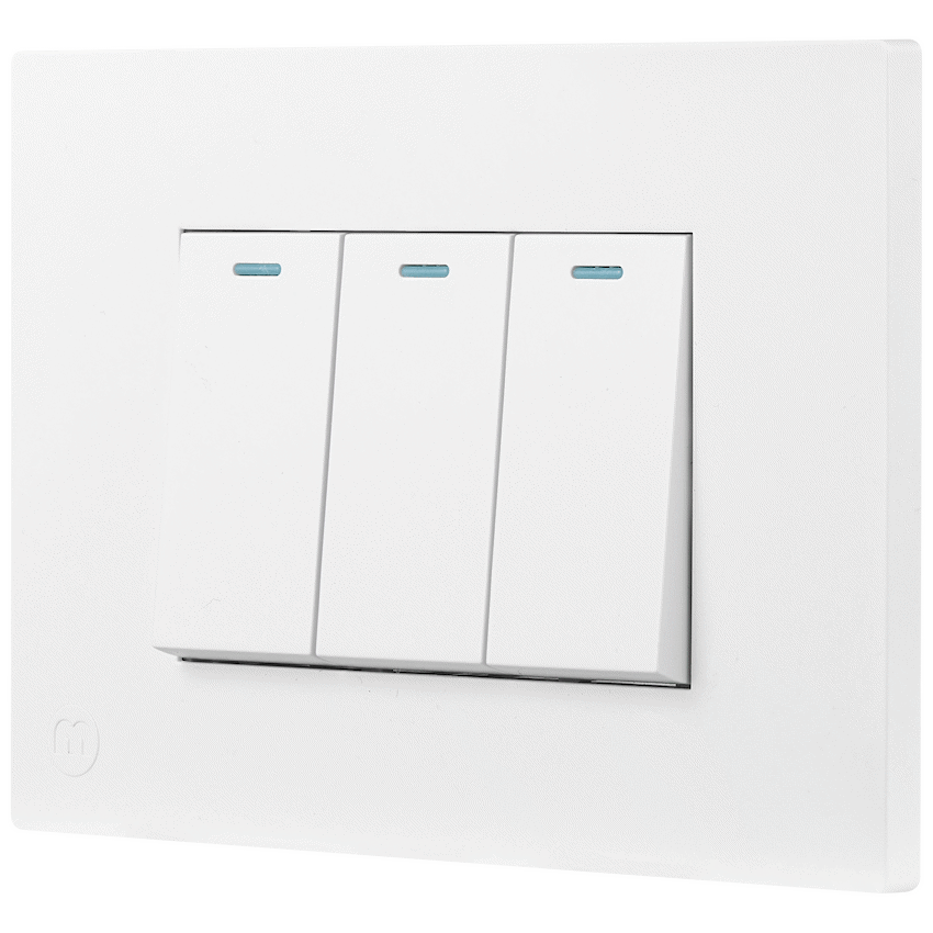 Ellies 3 Lever 1 Way Switch 2x4 (60mmx100mm) -WT