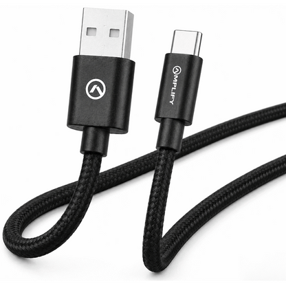 Amplify Linked Series USB-A to Type-C Braided Cable 1.2m - Black