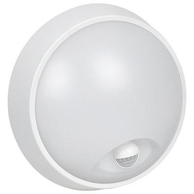 Ellies Spectra Series - AC 15W  Round LED Bulkhead with 3CCT and Sensor -WT