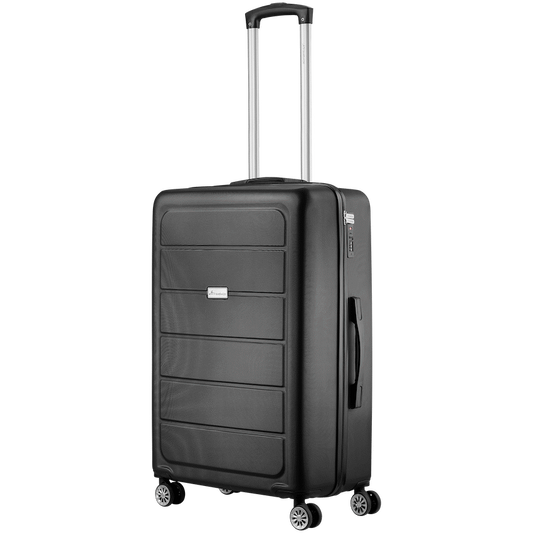 Travelwize Maple ABS 65cm 4-Wheel Spinner Luggage - Black
