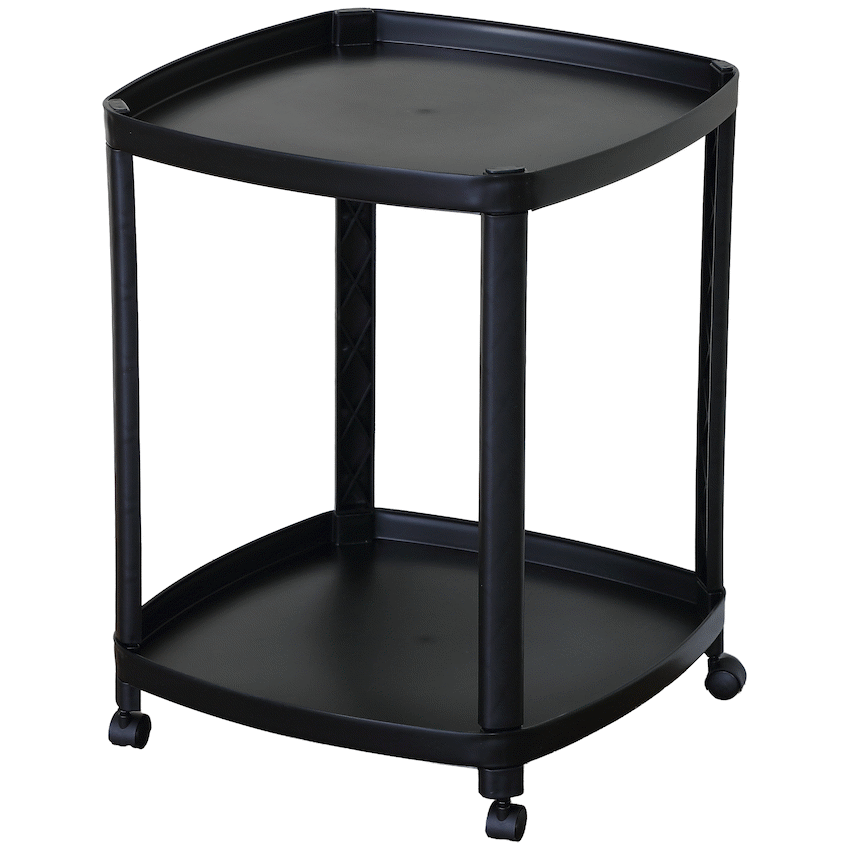 Everfurn Tay Side Table with Casters - Black