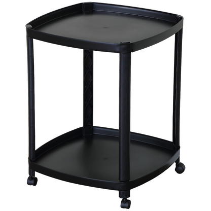 Everfurn Tay Side Table with Casters - Black