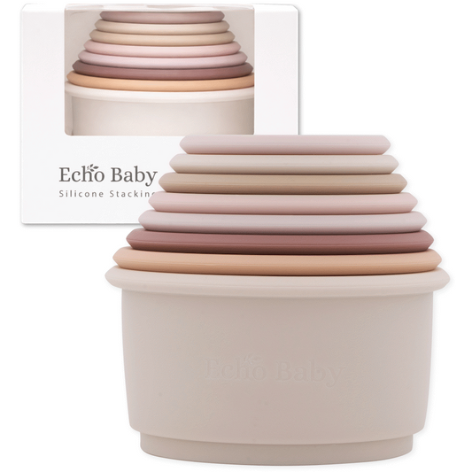 Echo Baby Silicone Stacking Cups - Sunset