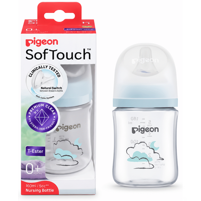 Pigeon Softouch Nursing Bottle T-Ester 160ml - Cloud