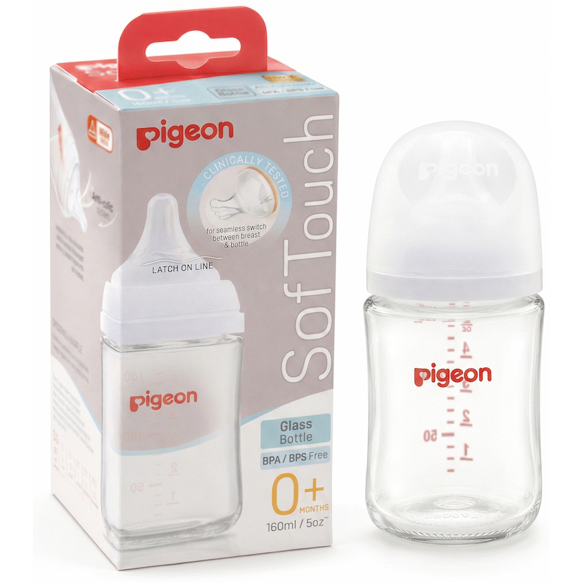 Pigeon Softouch Glass Nursing Bottle 160ml