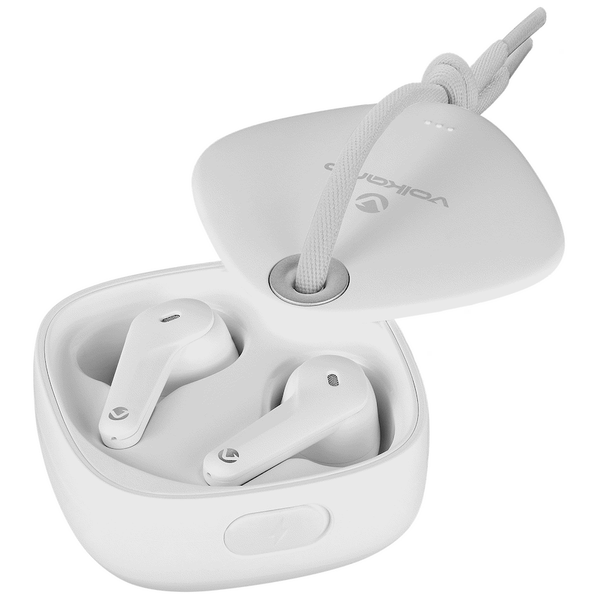 Volkano Ore Series True Wireless Earphones with Charging Case - White