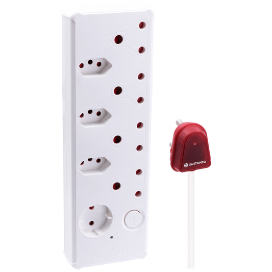 SWITCHED 8-way High Surge Multiplug 0.5m