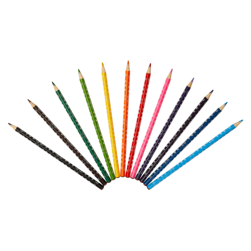 Frozen 12 Colour Pencils Triangular - Multi