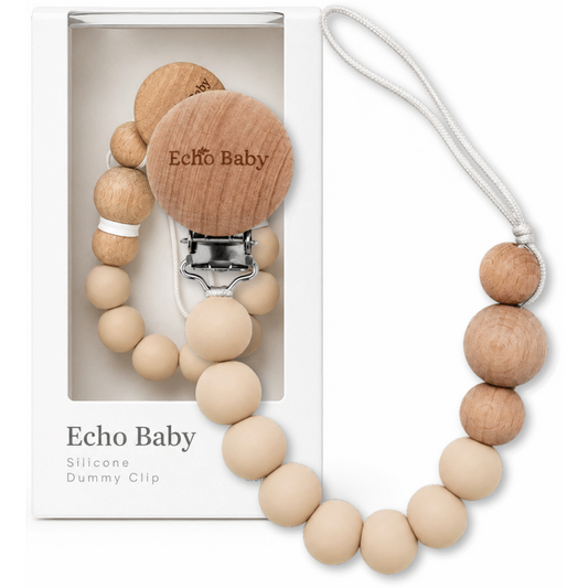 Echo Baby Silicone Dummy Clip - Ivory